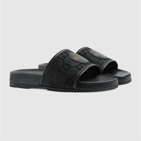 chanclas gucci hombre negras|Chanclas Gucci para hombre .